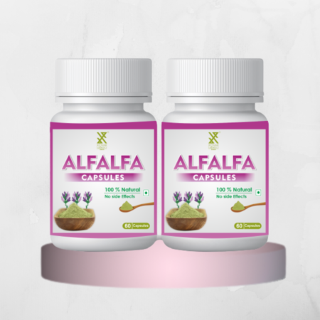 Alfalfa Capsules Pack of 2 | Natural Blood Purifier, Helps in Lower Cholesterol & Sugar Management