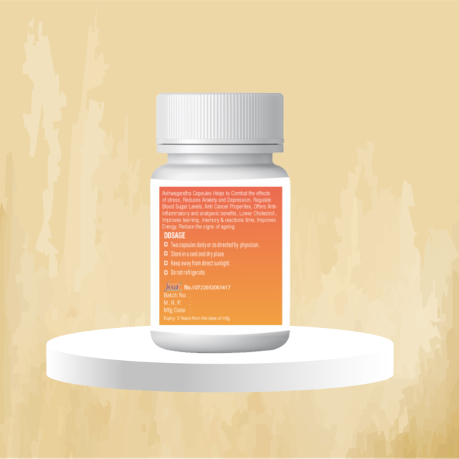 Ashwagandha Capsules | Ayurvedic Anxiety, Stress Relief & Endurance Supplement