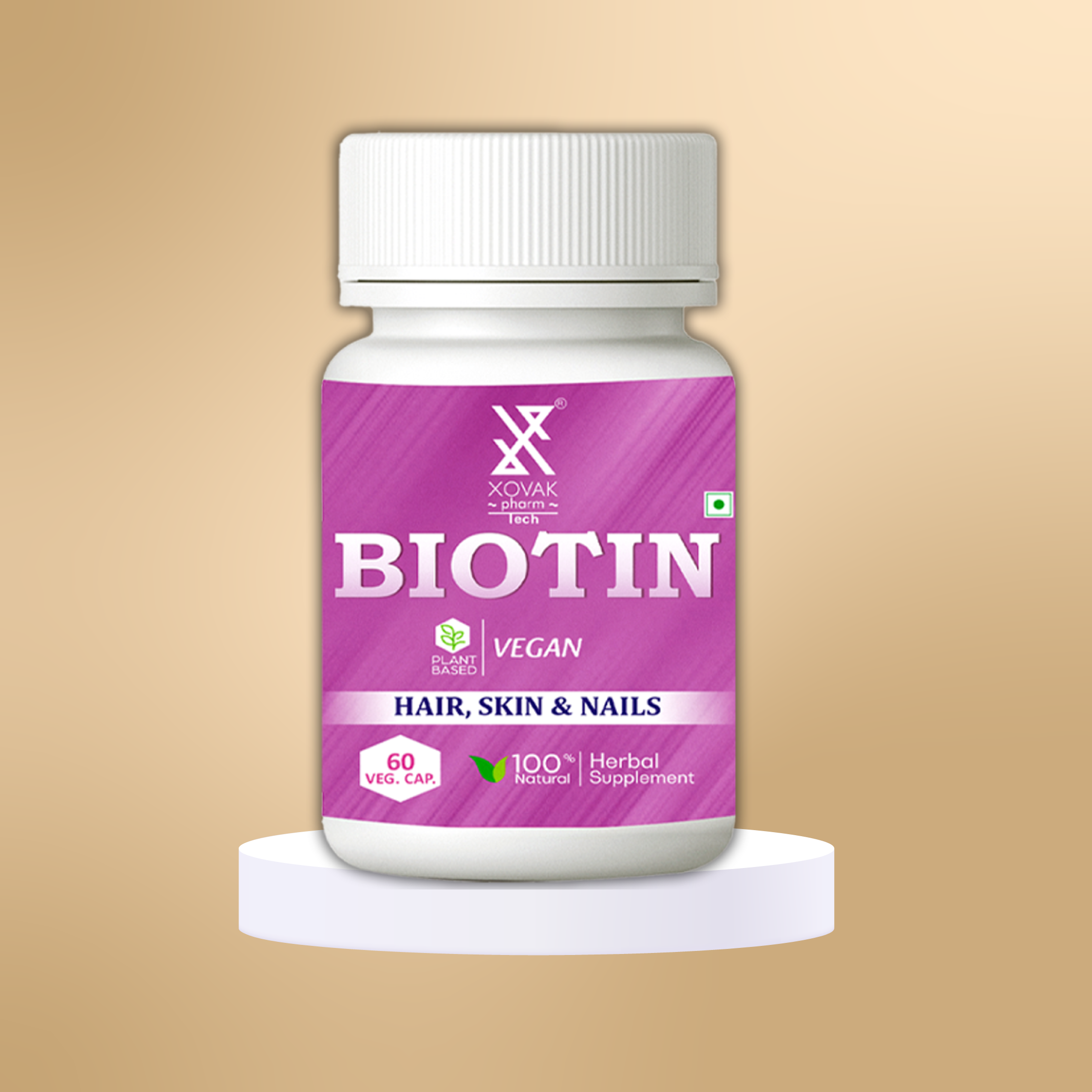 Biotin Capsules | Plant-Based Hair, Skin & Nail Supplement