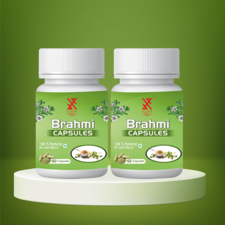 Brahmi Capsules | Organic Bacopa Monnieri Supplement | Nerve Tonic Herb | Ayurvedic Medicine To Boost Brain